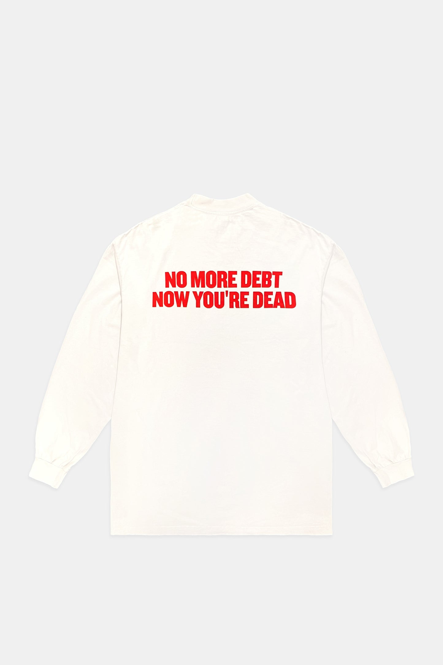 Debt Collector Longsleeve T-shirt / Vintage White