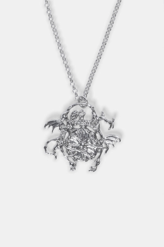Demon Compass Necklace / Silver
