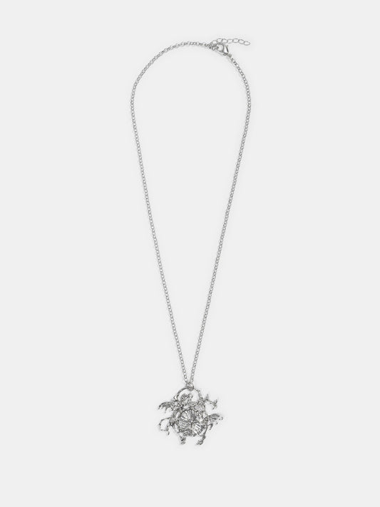 Demon Compass Necklace / Silver